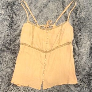 Pink Lace Trim Camisole